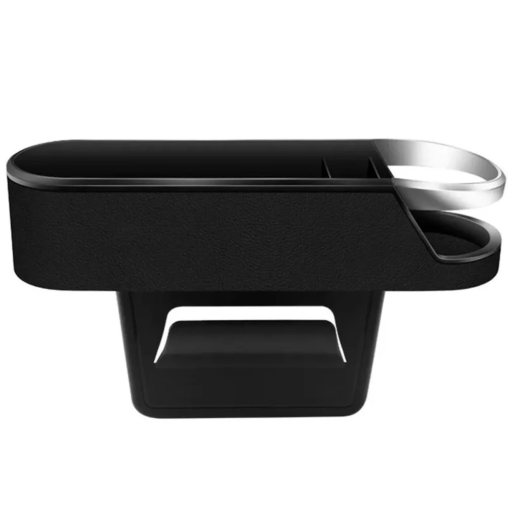 Car For Seat Gap Filler Storage Box Organizer with Cup Holder ABS Material Long lasting Effective Gap Prevention