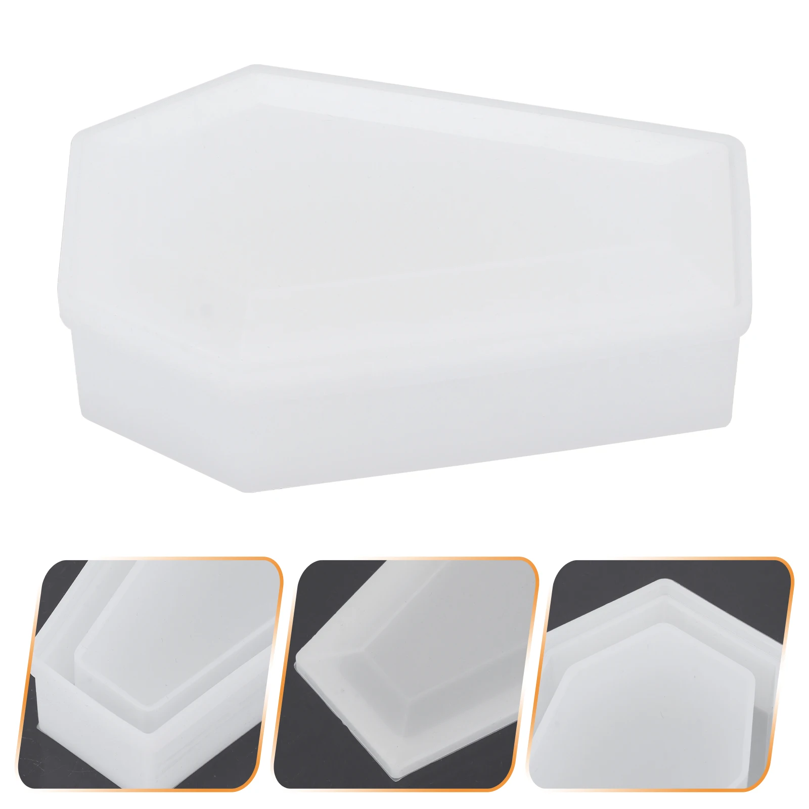 

1pc Coffin Shape Crystal Drop Mold Durable Diy Box Making Tool Halloween Craft Ornament Mold Creative Premium Storage Case Cover