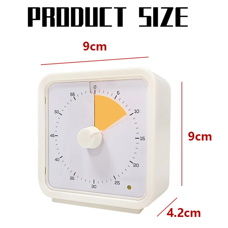 B47C 60-Minute Visual Timer For Kids, Time Management Tool Study Classroom Timer, Pomodoro Timer With Silent Operation
