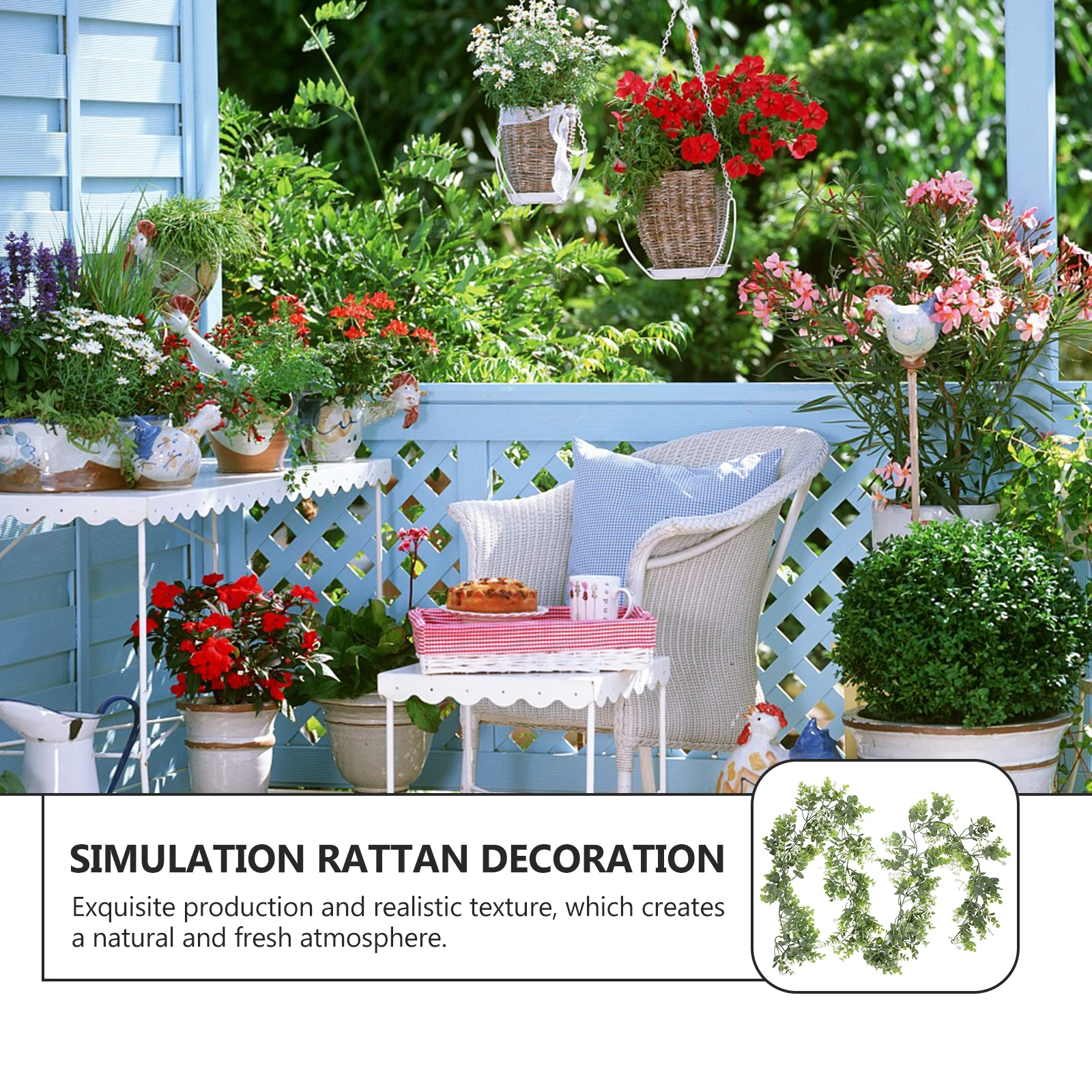 

Simulation Eucalyptus Rattan Hanging Decor For Home Garden Wall Fake Plant Vine Ornament Lifelike Plastic Pendant Party Scene