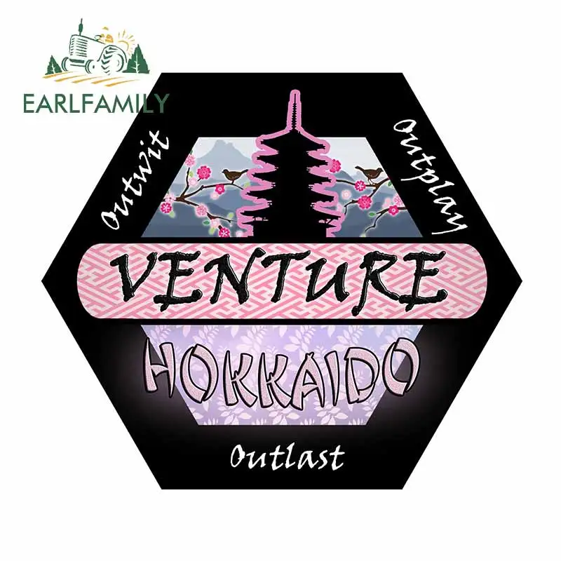 EARLFAMILY 13 cm x 11,2 cm Für Wenture Hokkaido Motorrad Auto Aufkleber Vinyl Material Aufkleber DIY Okklusion Scratch Auto Styling