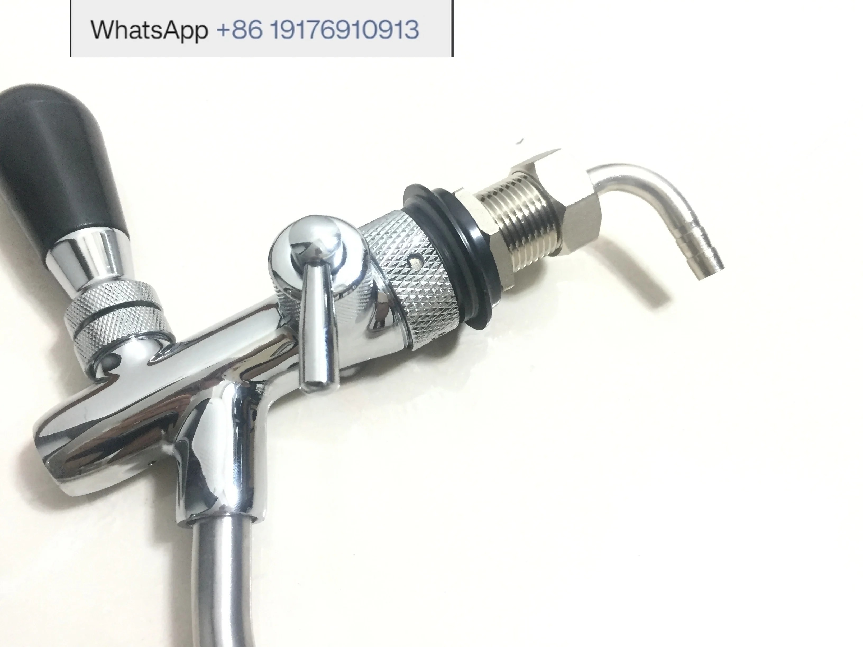 Stainless steel draft beer machine faucet adjustable flow rate long handle wine valve