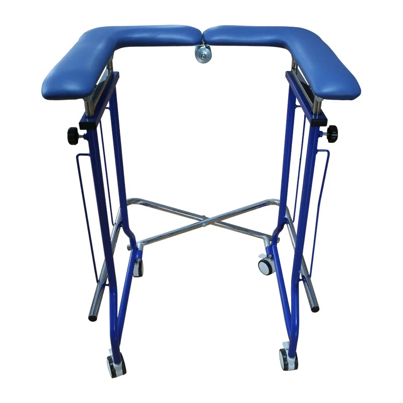 

Foldable auxiliary gait trainer standing frame walker four-wheel corrective walker walking rehabilitation trainer