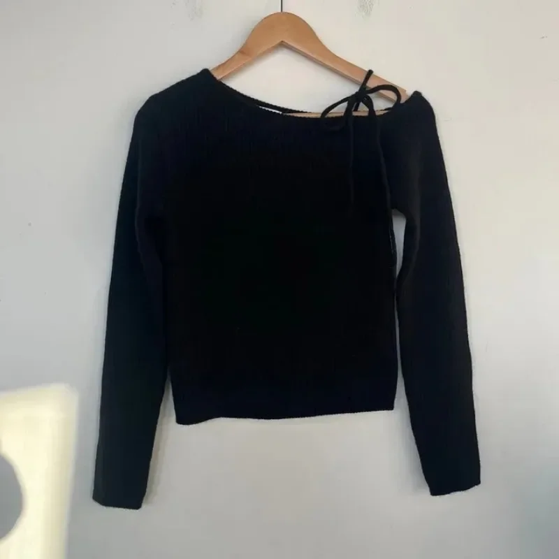 Girls Autumn Off Shoulder Sexy Pullover Sweater Women Clothing Female Ladies Asymmetric Sweaters Cheap Wholesale BAAY7681