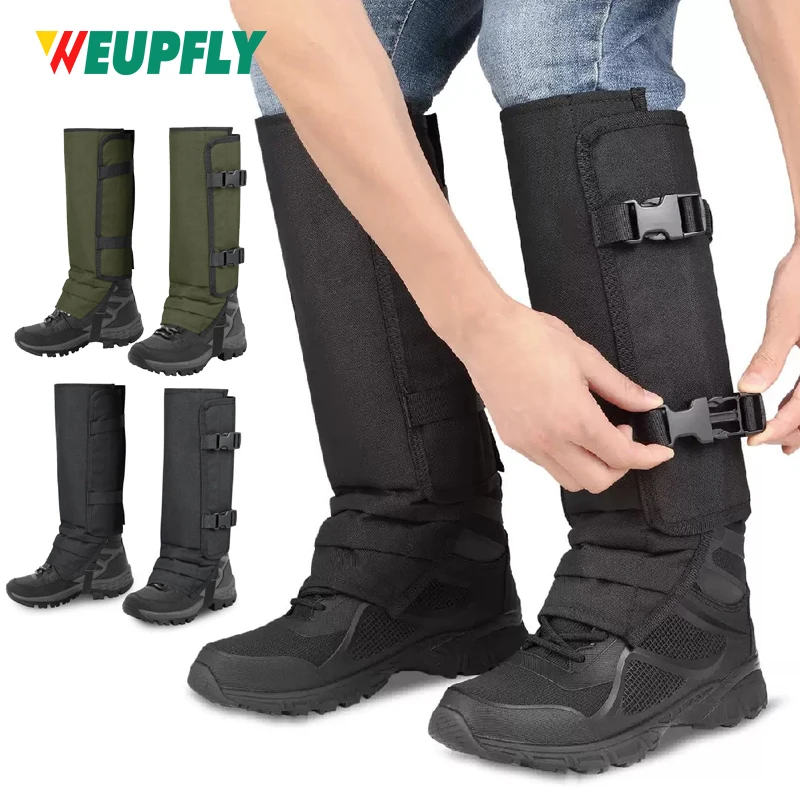 1Pair Snake Gaiters for Men Women, Balck Snake Bite Protective Gaiter Chaps Fit for Outdoor Hunting Hiking Farm Working