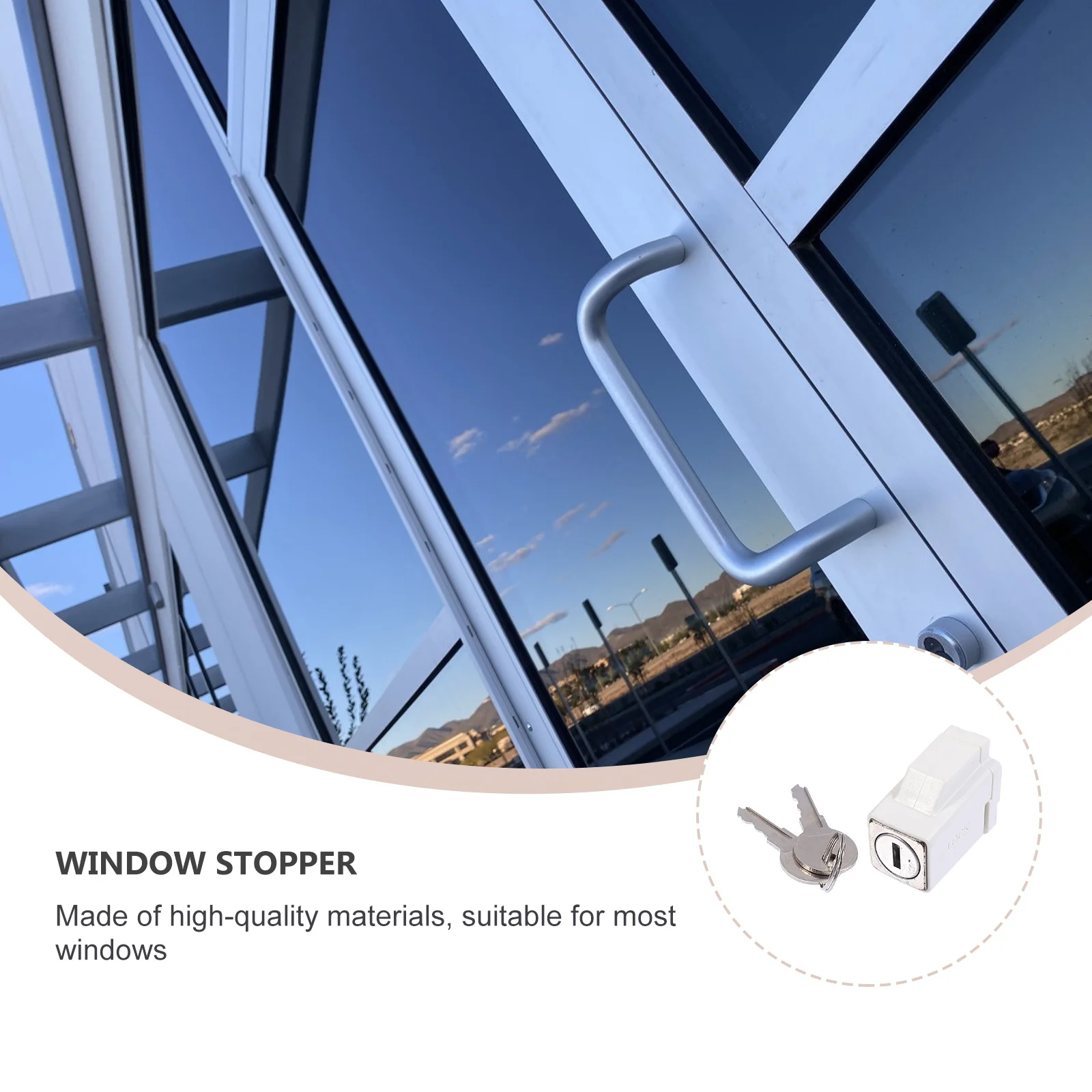 

Adjustable Sliding Window Security Lock Zinc Alloy Anti Theft Child Safety Ventilation No Punching Installation