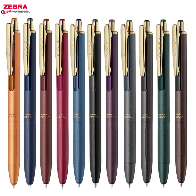 Japan ZEBRA Limited Gel Pen Sarasa Grand Retro Frosted Metal Rod JJ56 Press Ballpoint Pen 0.5mm Office Stationery Quick-drying