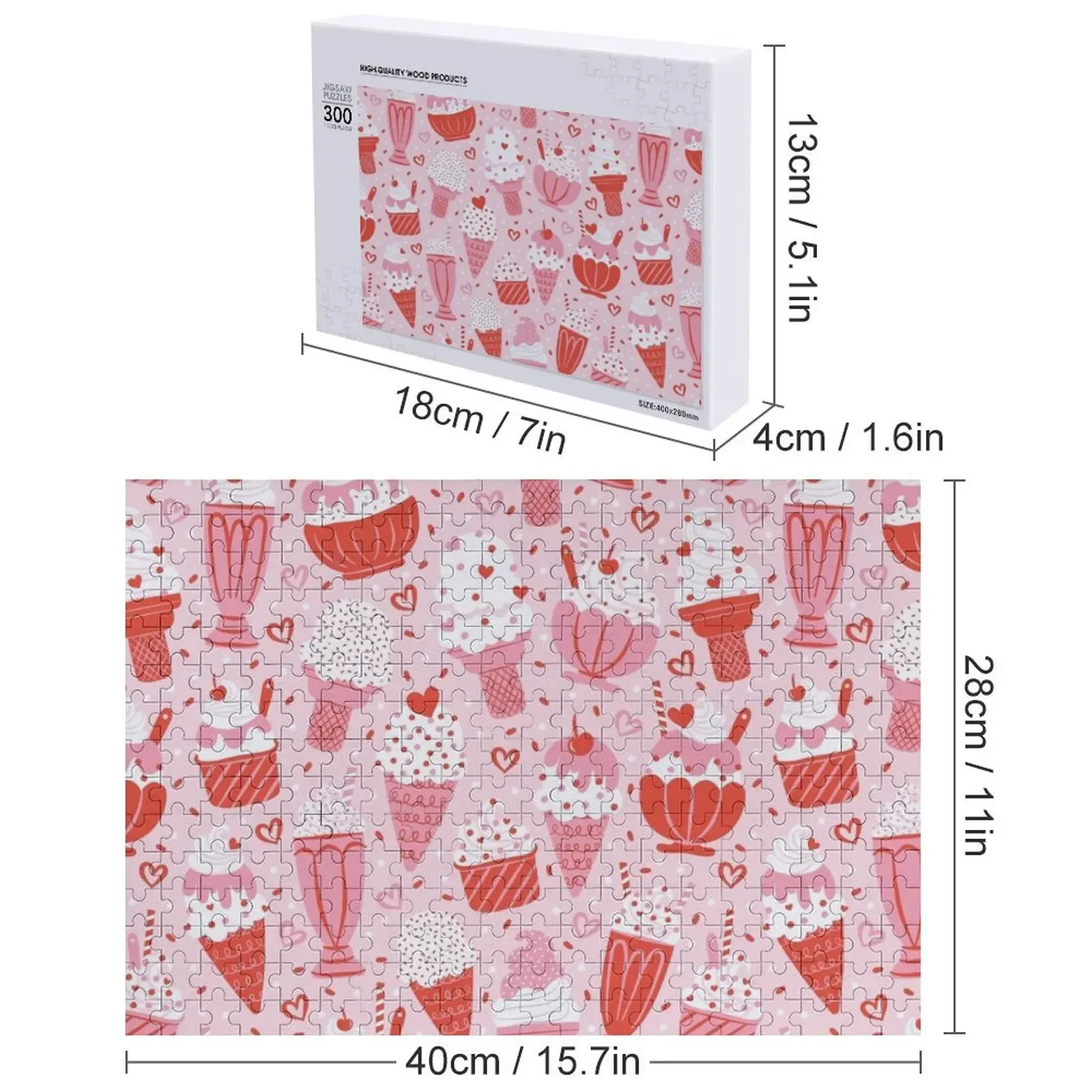 Rompecabezas de helado dulce, juguete personalizado, aduana con foto, rompecabezas de madera para adultos