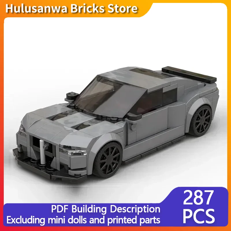 City Sports Car Model MOC Building Bricks Speed Champion M4 G82 Modular Technology Gifts Holiday Assemble Children Toys Suit