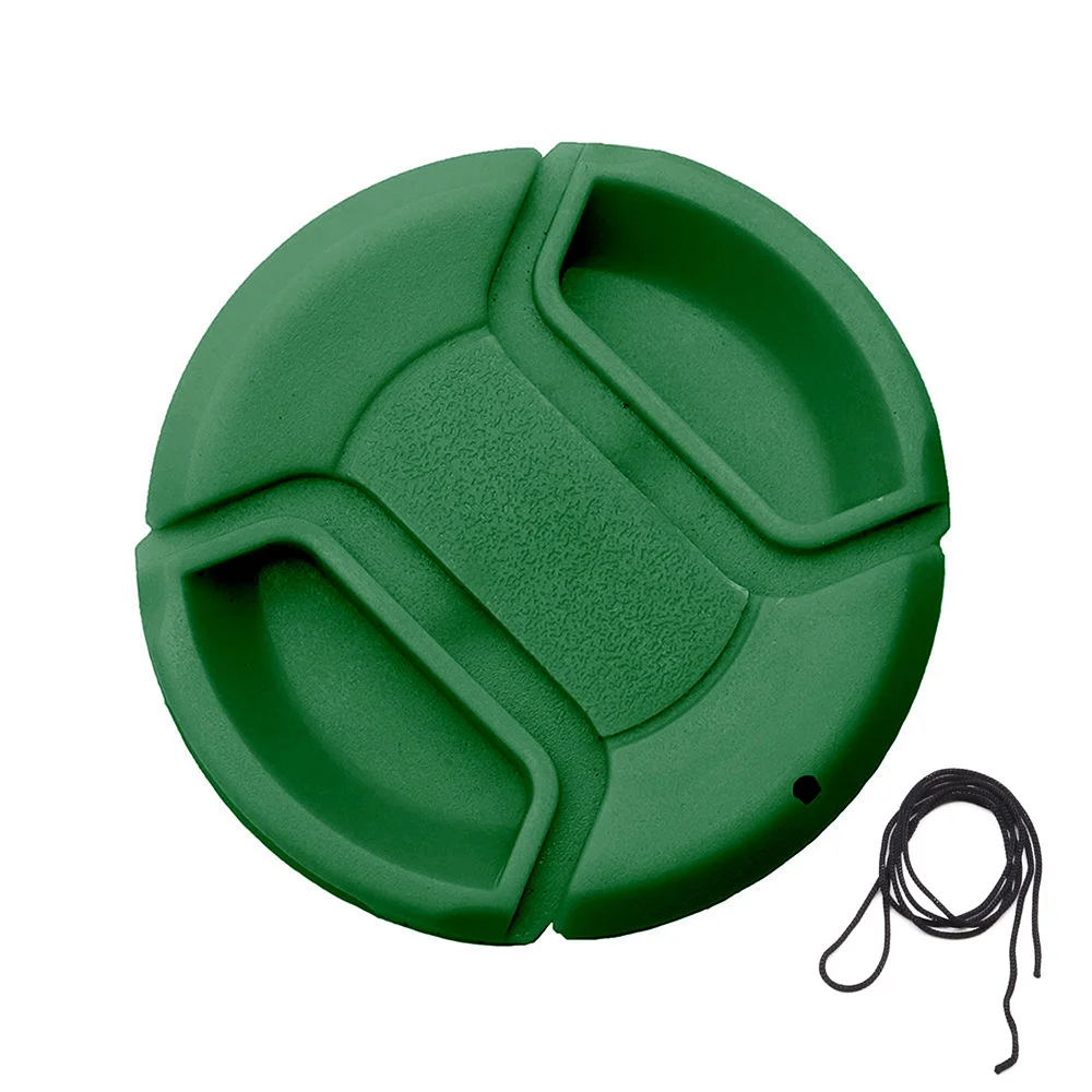 Green Camera Lens Cap  37/40.5/43/46/49/52/55/58/62/67/72/77/82/86 mm Center Pinch Snap-on Protective Len Caps Cover