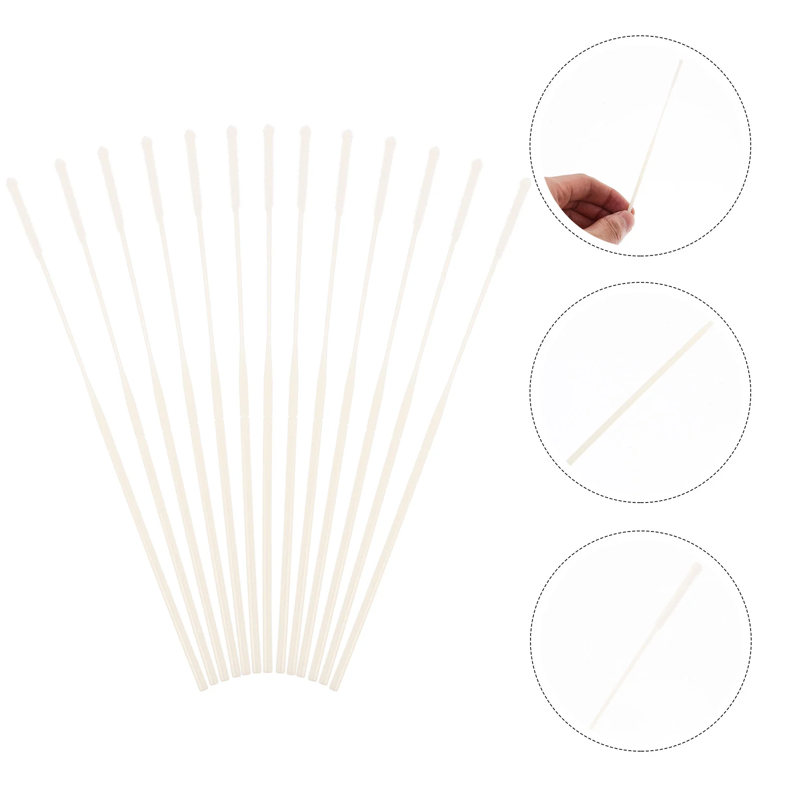 

100 Pcs Nasal Swab Pharynx Swabs Nasopharyngeal Flocking Collection Flocked Multifunction Multi-function Sampling