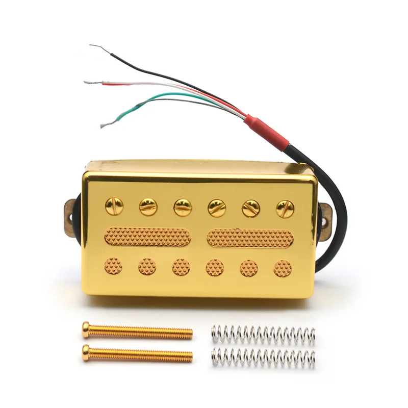 

Guitar Brass Cover Pickup New Style Humbucker Pickup 7.5K / 15K DC Resistance 12 Holes + 2 Slots
