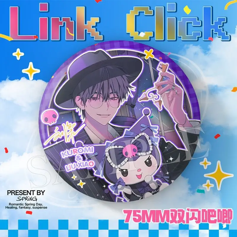 New Anime Link Click Pin Cartoon Character Brooch Badge Button Pins On Backpack Accessories Decoration