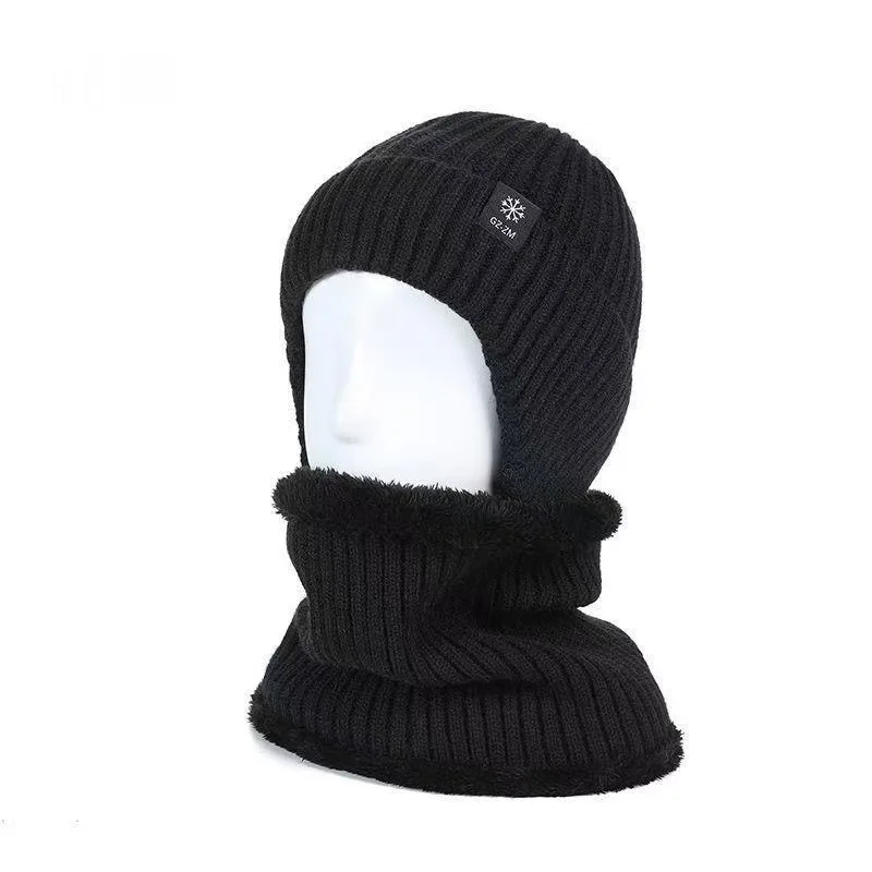 Middle Aged and Elderly Men\'s Winter Warm and Windproof Ear Protection Hat for The Elderly Winter Dad Grandpa Knitted Woolen Hat