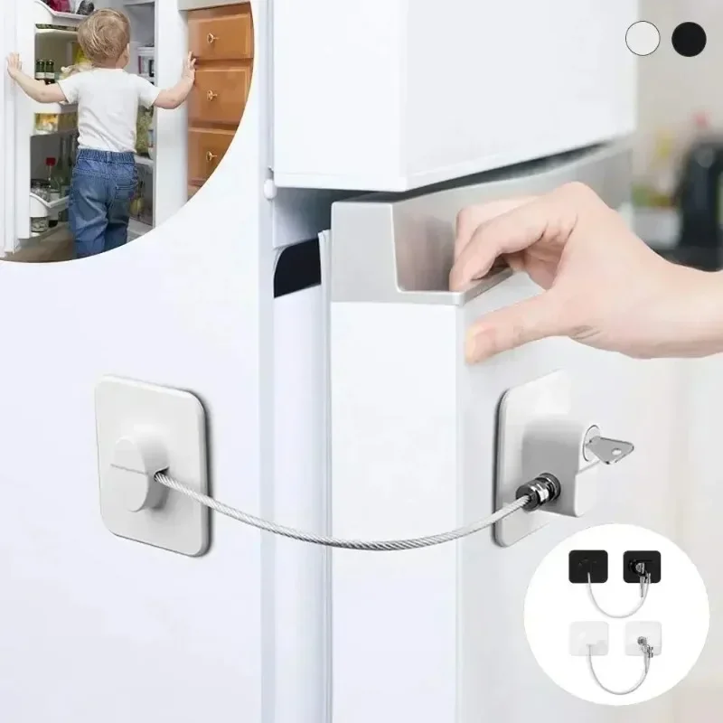 Baby Safety Refrigerator Lock with Keys Infant Security Cabinet Locks Sliding Closet Door Locks  Baby Security Protection