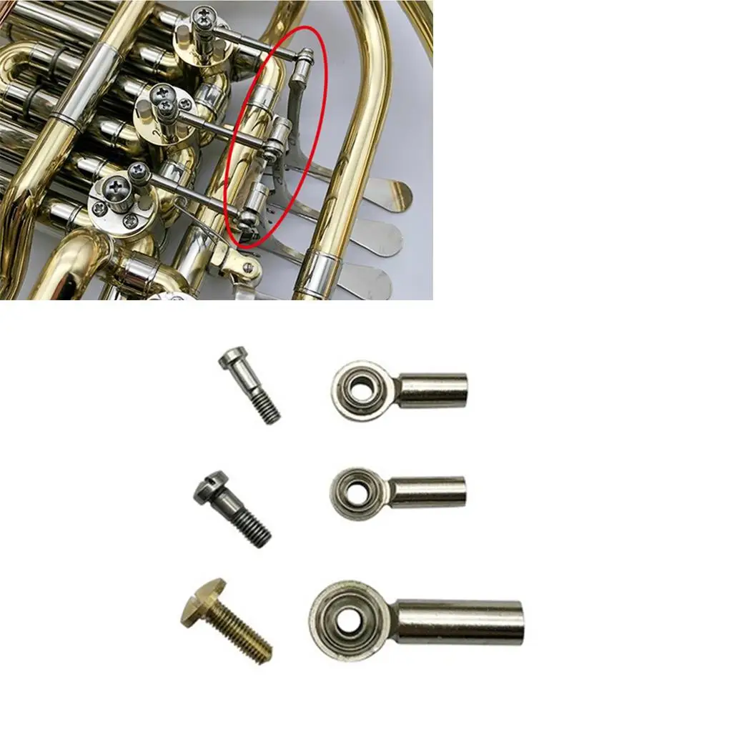 Bass horn universal joints and screws on flat keys