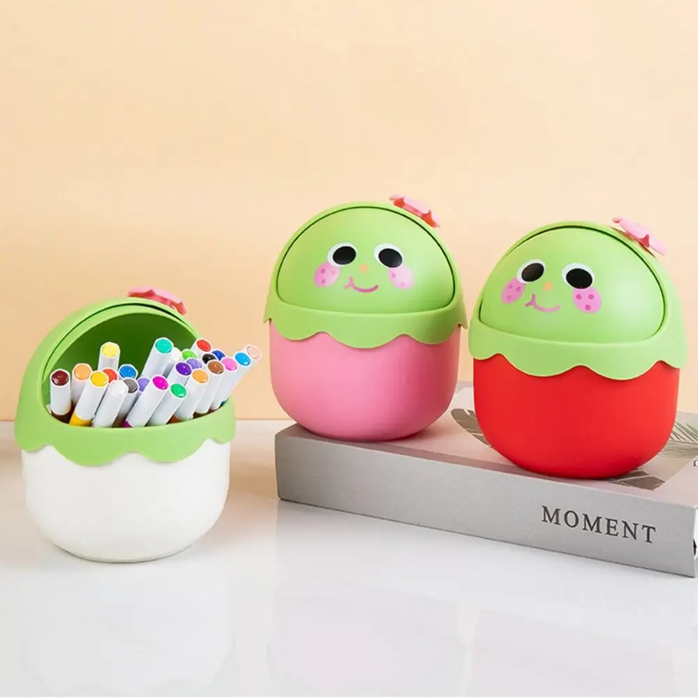 Trash Cans Desk Wastepaper Basket Cosmetics Holder Storage Organizer Pen Holder Storage Box Waste Bin Desk Container