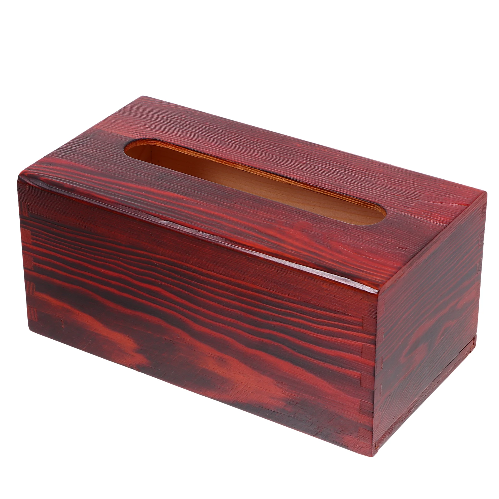 

Retro Wooden Tissue Box Storage Container Decorative Paper Towel Holder Vintage Design Smooth HomeDecoration