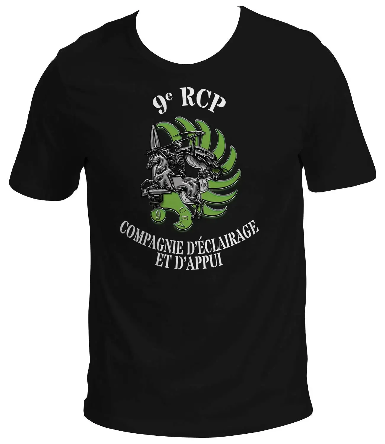 9 ème Régiment de Chasseurs Parachutistes Compagnie d'Éclairage et d'Appui French Army T-Shirt