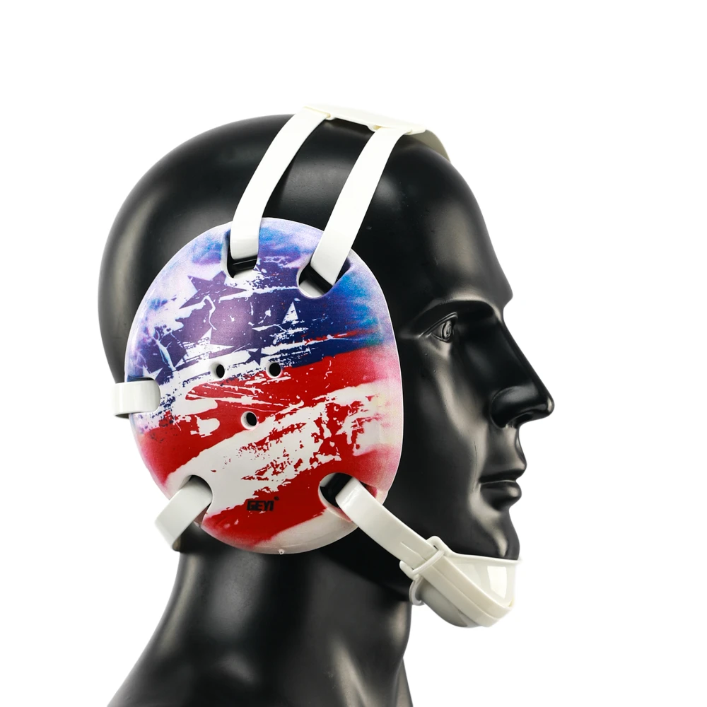 Wrestling Headgear with American Flag Digital Printing Art(Adult&Youth)