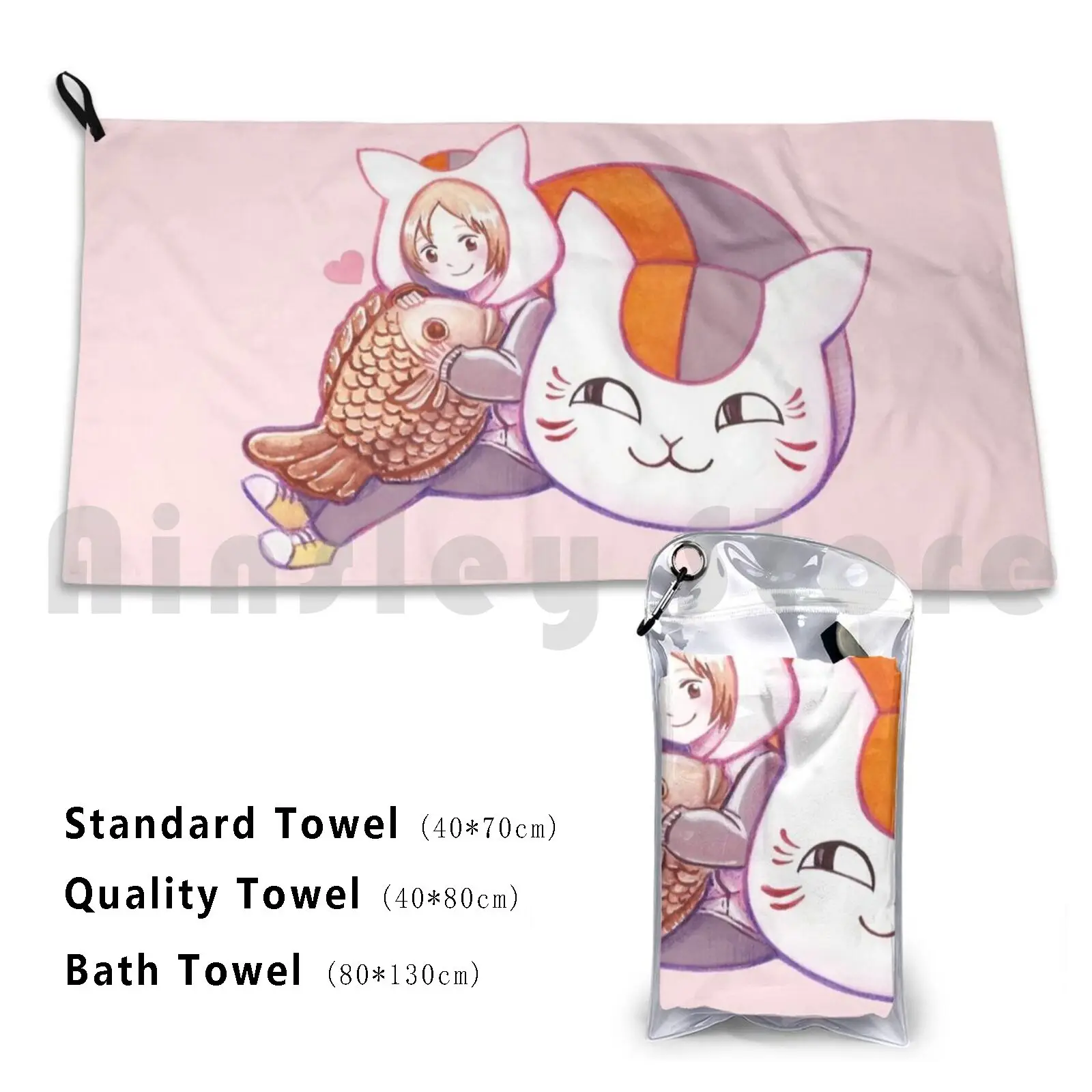 Towel Nyanko Sensei Feat Taiyaki & Natsume 69 Nyanko Sensei Natsumes Book Of Friends