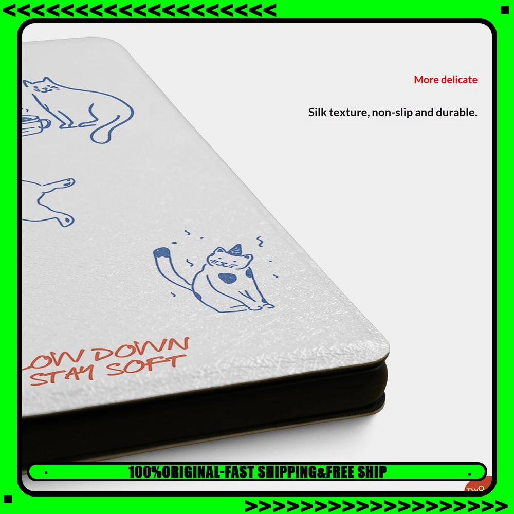 XTEINK X4 Pro Magnetic Protective Case Slim PU Leather Cartoon Cat Dog Pattern Cover Shell for E Ink Tablet Shockproof For Gifts