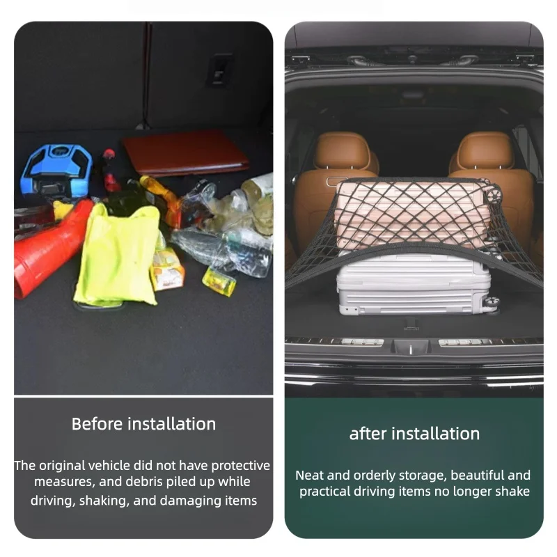Fit for Zeekr 9X 2025 2026 001 7X Car Trunk Fixed Net Bag Storage Items Luggage Storage Network Bag Automotive Interior Supplies