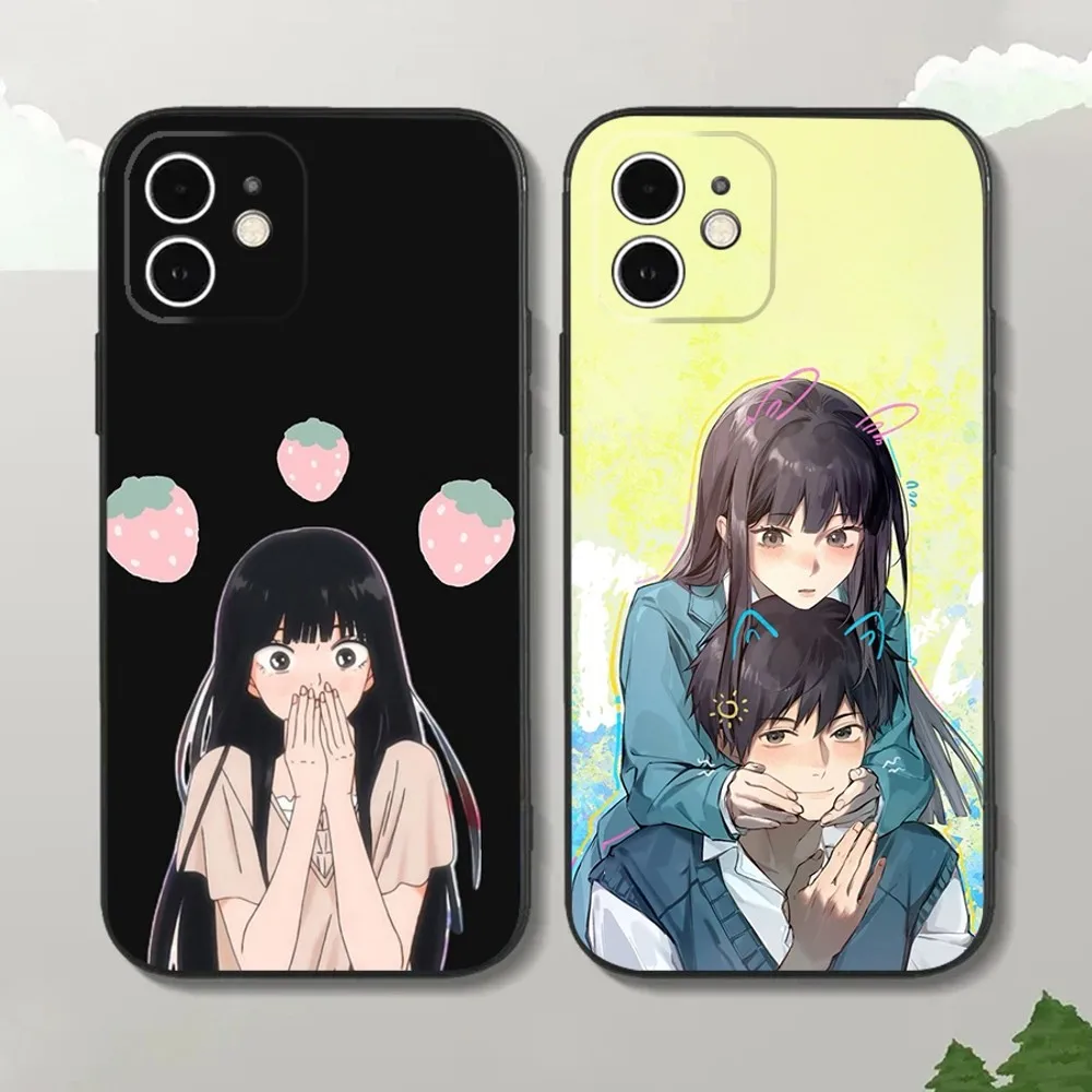 Kimi ni Todoke Sawako Phone Case For iPhone15,14,13,12 Mini 11 Pro XR,X,XS,MAX 7,8 Plus Silicone Cover Soft Black