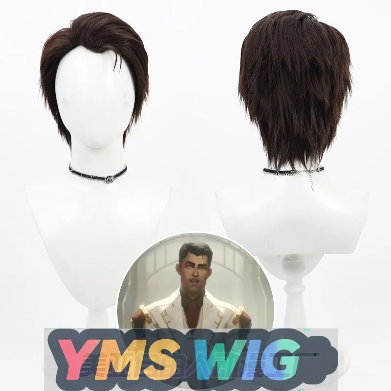 

【YMS WIG】Hero Battle Of Two Cities Jezzy Cosplay Wig Alliance Dark Brown Short Hair Beauty Point