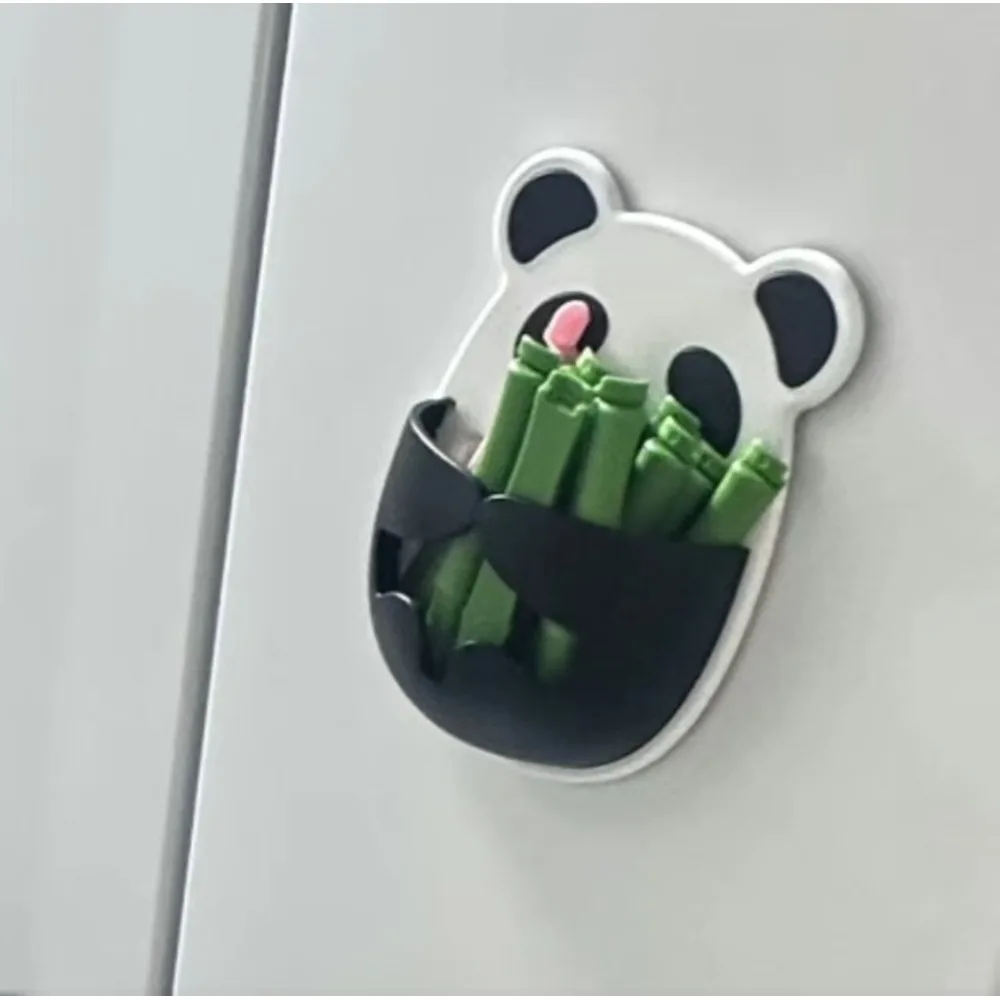 Panda Magnetic Bag Clip Set with Bamboo-Shaped Food Sealing Clips Refrigerator Organizer Airtight Snack Storage Kitchen Pantry