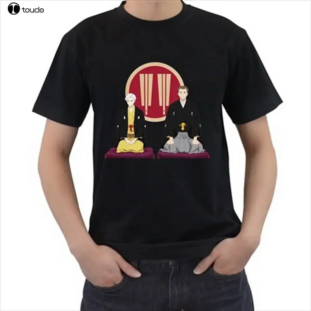 Newest Letter Print New Black White T-Shirt Size S M L Xl 2Xl 3Xl Shouwa Genroku Rakugo Shinjuu T-Shirt Casual Man Tees