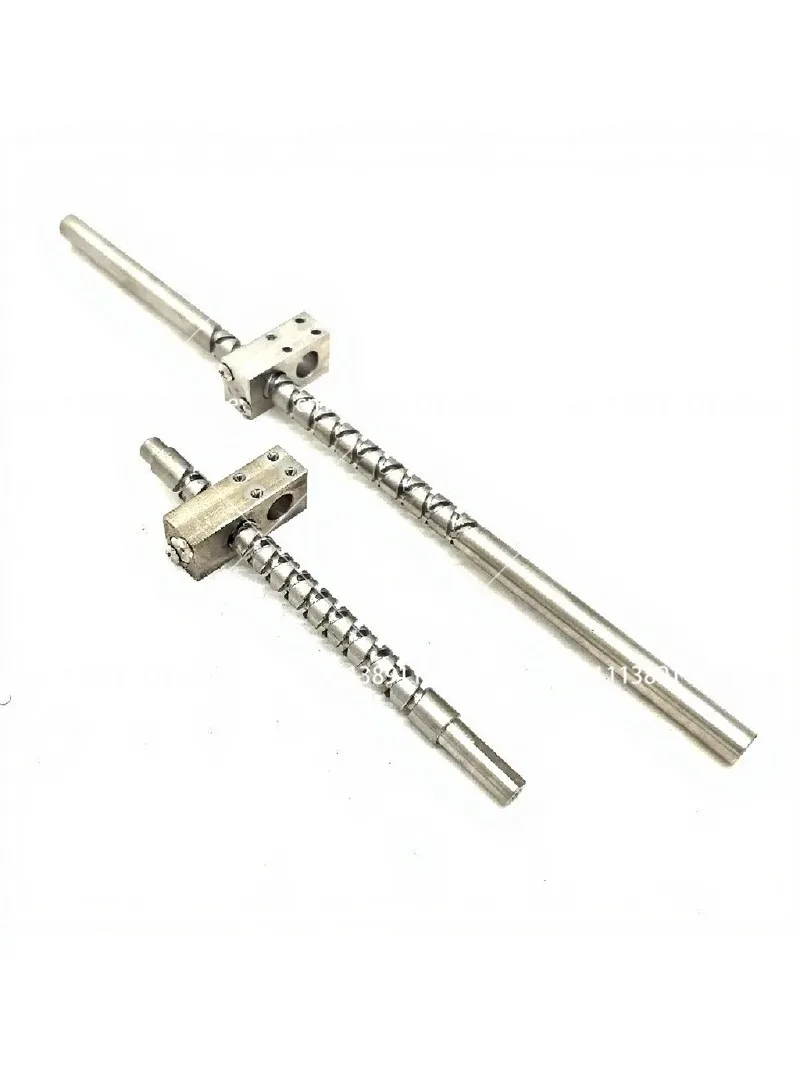 304 Stainless Steel Reciprocating Screw with Nut, Working Length 50-300mm, 10mm Diameter, 10mm Pitch