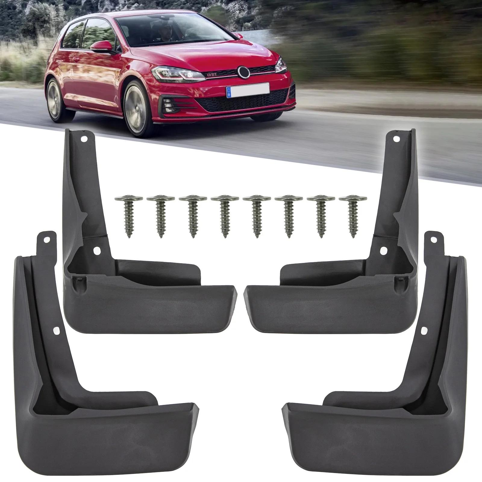 

4X FOR VW Golf 8 MK8 R-Line GTI GTD GTE 2020 2021 2022 Hatchback Front Rear Splash Guards Mud Flaps Mudguards Fender Protector