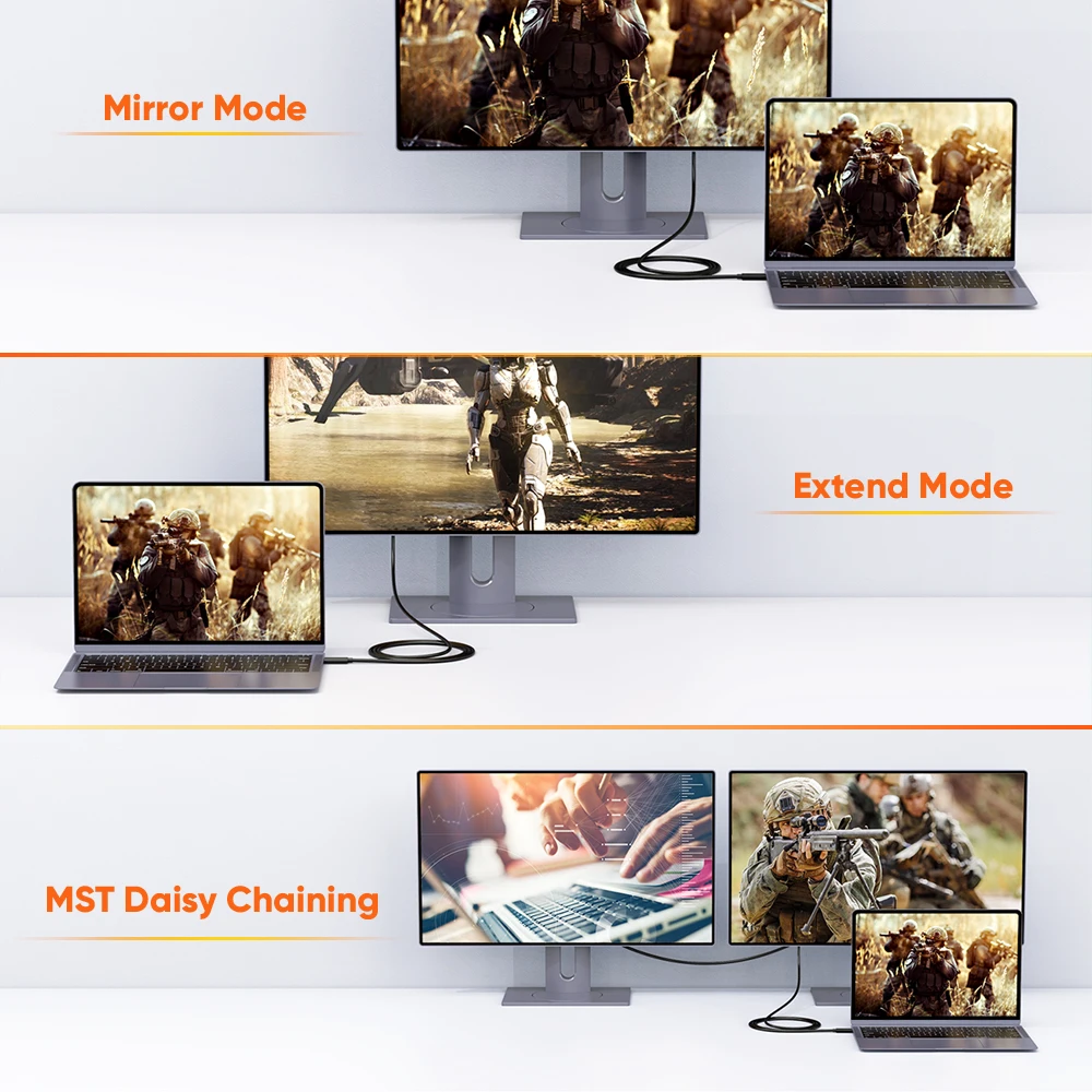 CableCreation-Cable USB tipo C a DisplayPort, bidireccional/no bidireccional, 8K @ 60Hz, DP 1,4, para MacBook Pro Air