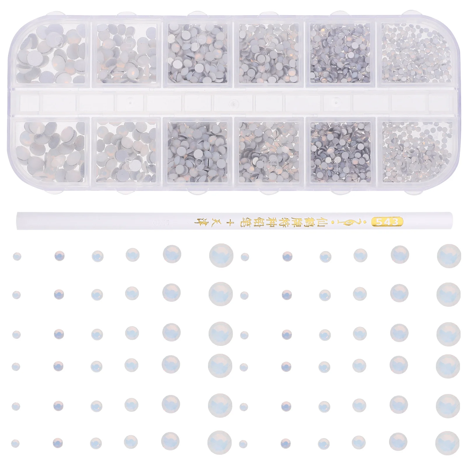 1Set Nail Art Drill Box Set Cute Small Nail Gems for Women DIY Manicure Decorations Jewelry Accessories for Natural Fake Nails