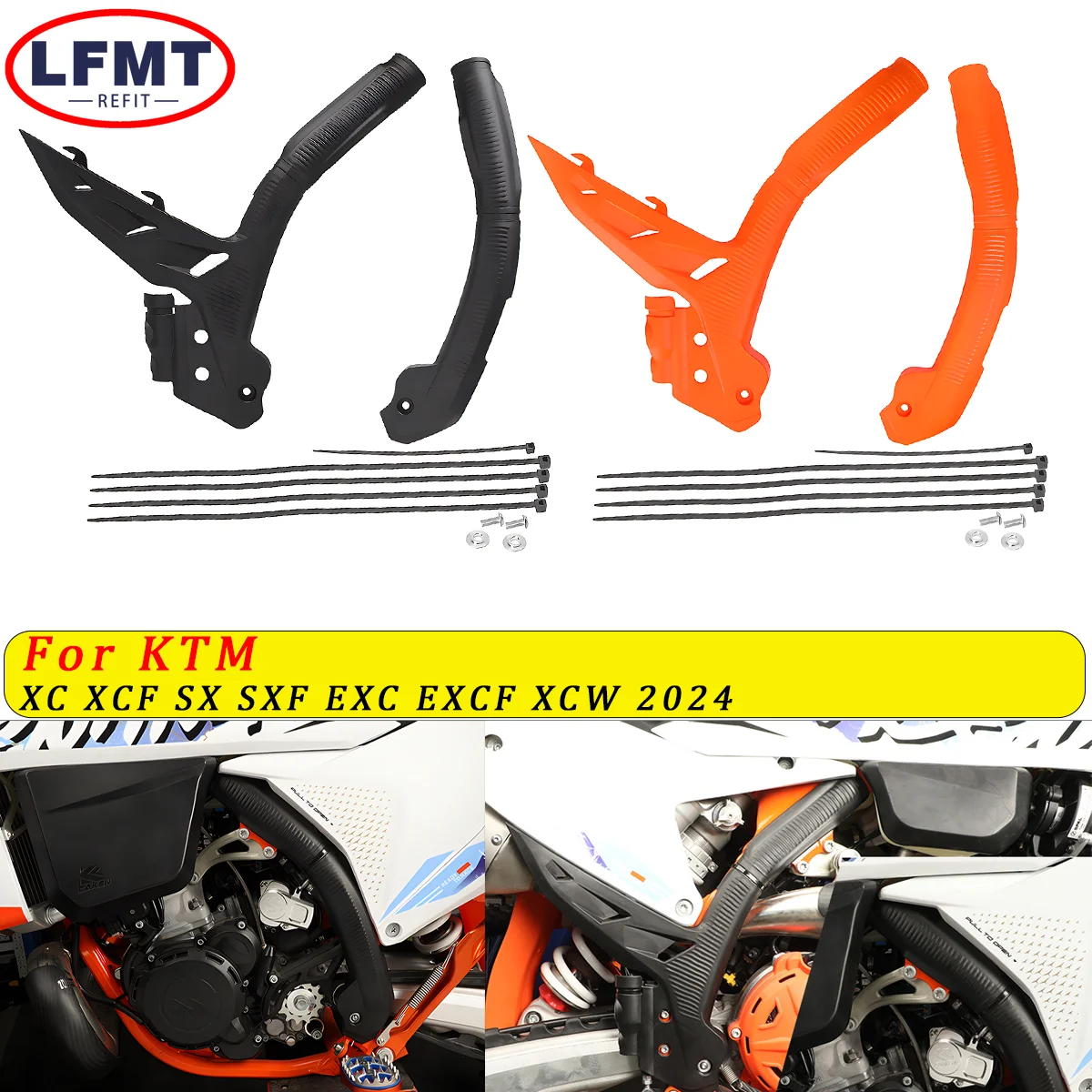 For KTM XC XCF SX SXF EXC EXCF XCW 125 250 300 350 450 500 2024 Dirt Bike Motorcycle Accessories Frame Guard Protector Cover