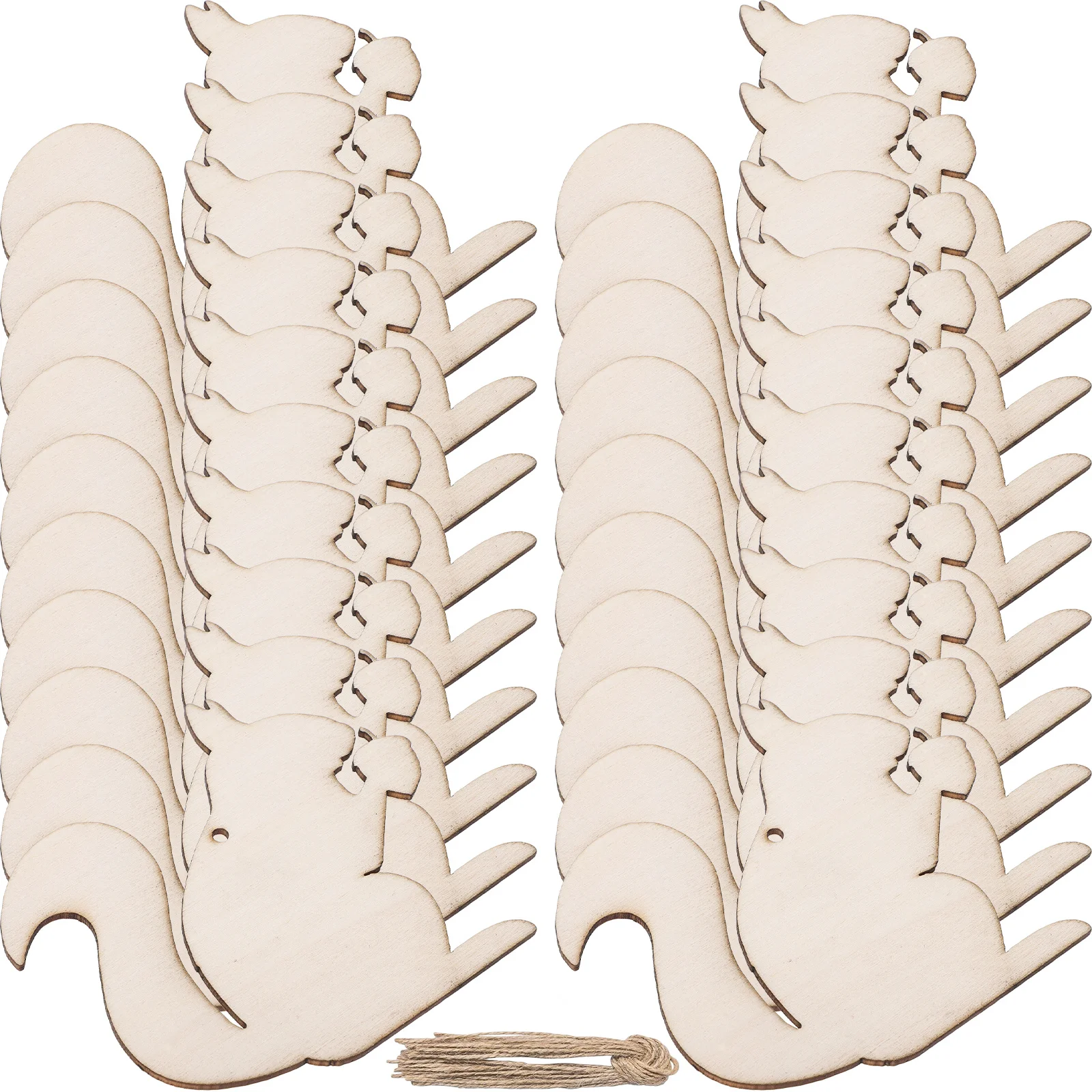 20 قطعة الأشكال الخشبية السنجاب لوحات خشبية غير مكتملة DIY بها بنفسك الكتابة على الجدران ملحق الحرف السنجاب للحرف اليدوية الخشب غير المكتمل