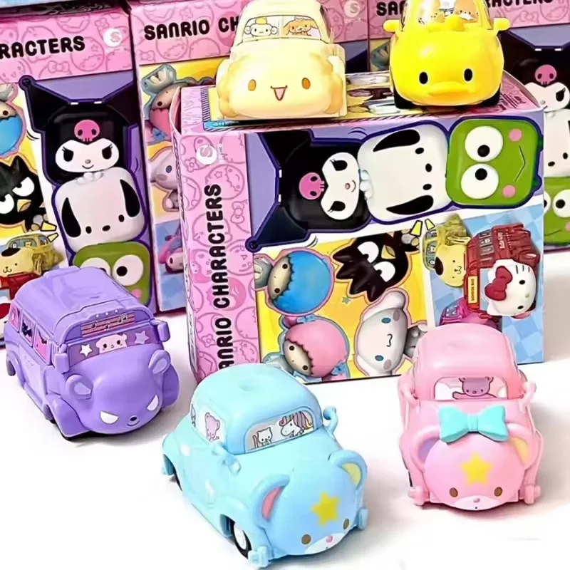 2025 النسخة الأصلية الجديدة Miniso صندوق أعمى ركوب الأسرة Kuromi صندوق أعمى Meileti حلية سيارة التراص الموسيقى لعب الأطفال هدية