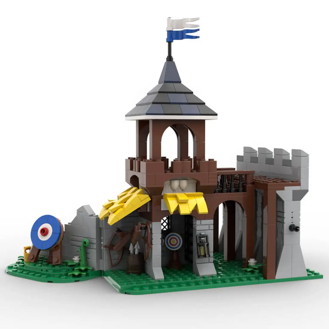 

Изготовленный на заказ средневековый модульный диапазон стрельбы из лука MOC-82064 306, детали в подарок на Рождество