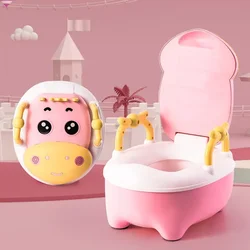 Asiento de inodoro de dibujos animados para niños, lindo inodoro de vaca, lavabo de orinal para bebés, orinal para el hogar, Cubo de orina