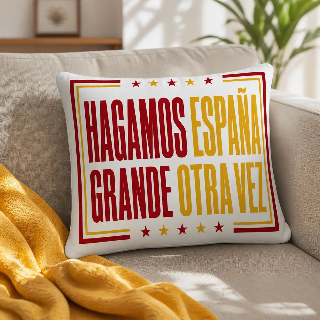 Make Spain Great Again Spanish Patriotism Plush Pillow Cushion Irregular Stuffed Throw Pillow Home Decor Gift Sofa Bed Couch