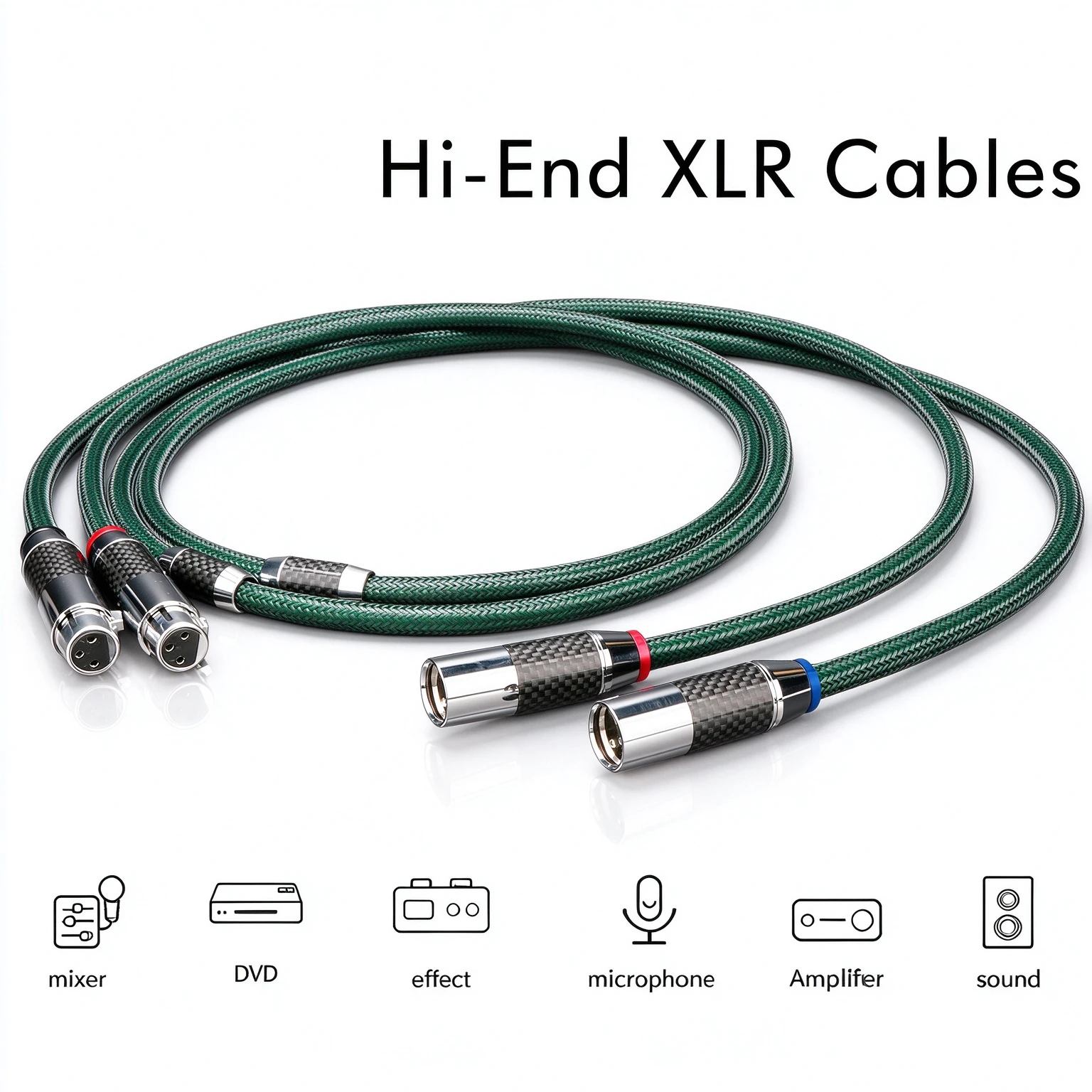 2RCA-Kabel Signal-RCA-Audiokabel für Lautsprecherbox HDTV TV DVD AMP – Detail 2