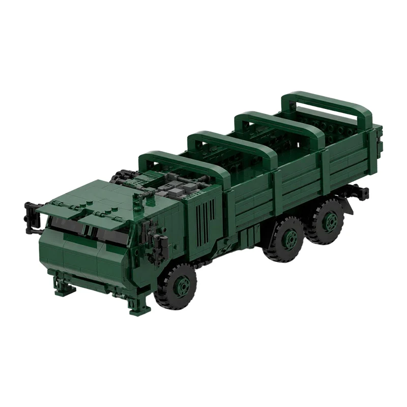 Open Troop-Carrying Cargo Truck Model MOC Building Bricks War Equipment Modular Technology Gifts Holiday Assemble Toys Suit