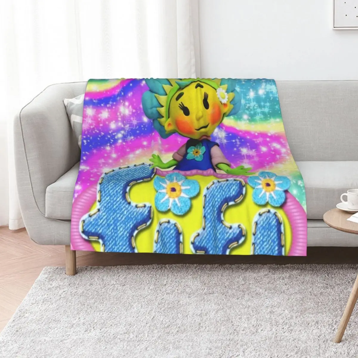 

Fifi and the flowertots Throw Blanket Soft Plaid Flannels Tourist warm for winter Blankets