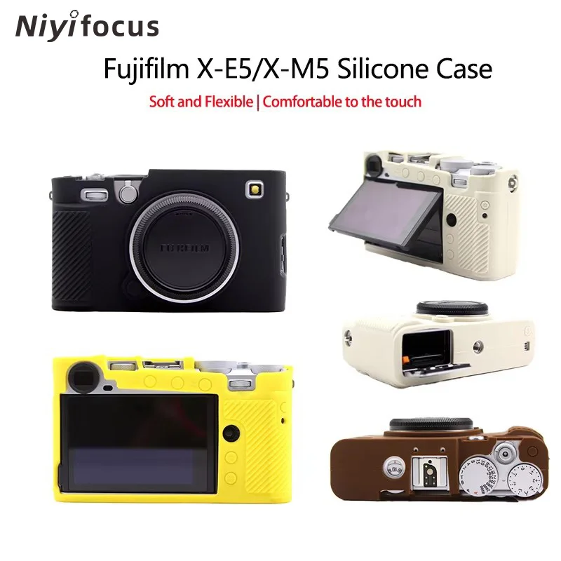 Image of Weiche Silikon-Kamerahülle für Fujifilm XE5 XM5, glatte Schutzhülle, Tasche, Haut, Fuji X-E5 Kamera, digitale Hülle, Anti-Fall-Schutz