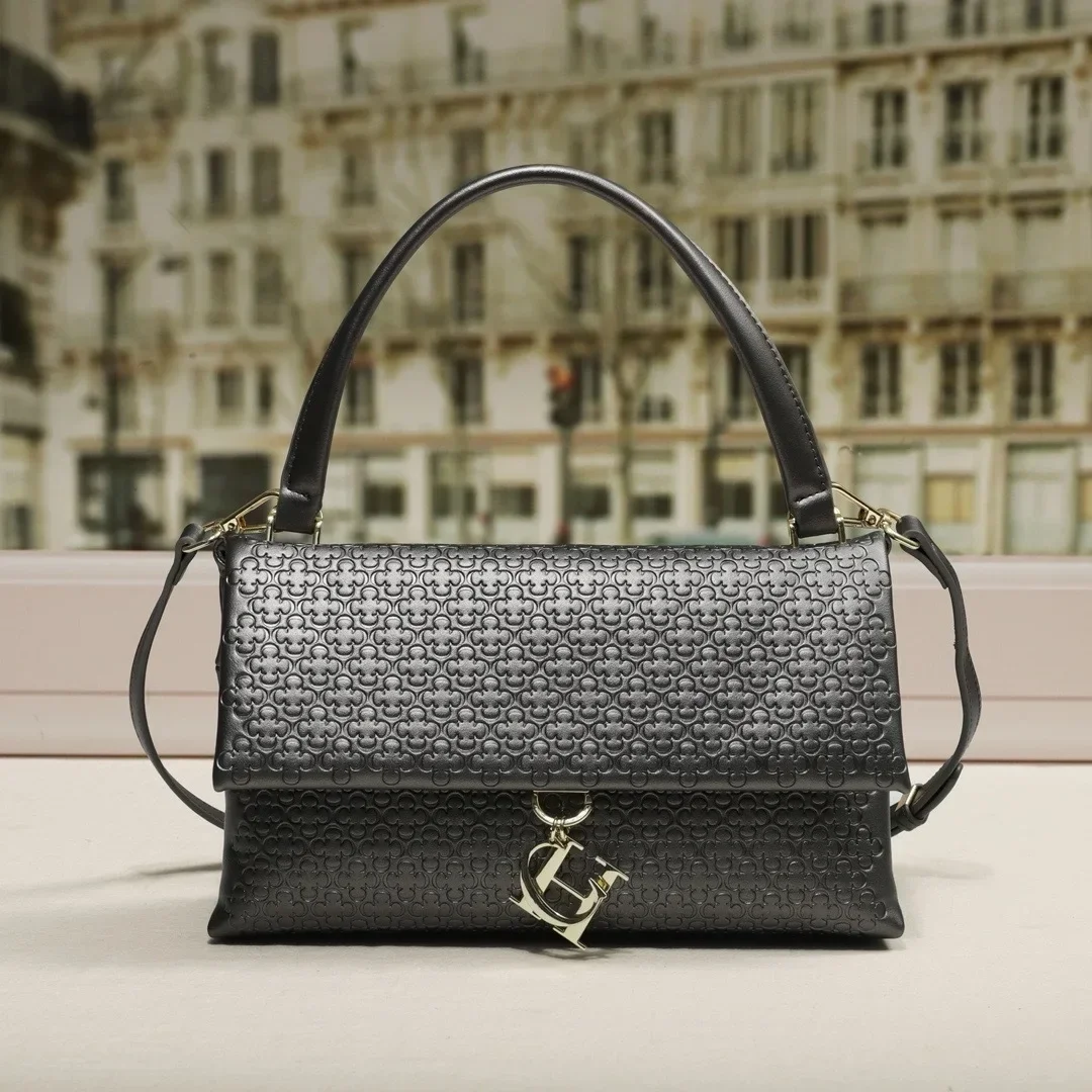 

Elegant Leather Simple Vintage Crossbody Bag For Women Fashionable Trendy Design Letter Logo Luxury Tote Capacity