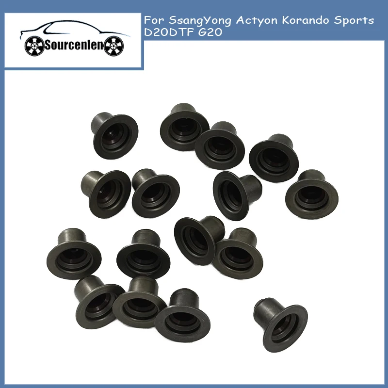 

16Pcs New Genuine Seal Set Valve Stem Kit 1720530158 for SsangYong Actyon Korando Sports D20DTF G20