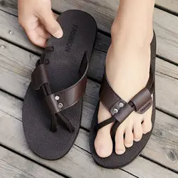 Men's Slippers Summer Fashion Youth Pinch Foot Deodorant Anti-Slip Outdoor Beach Sandals