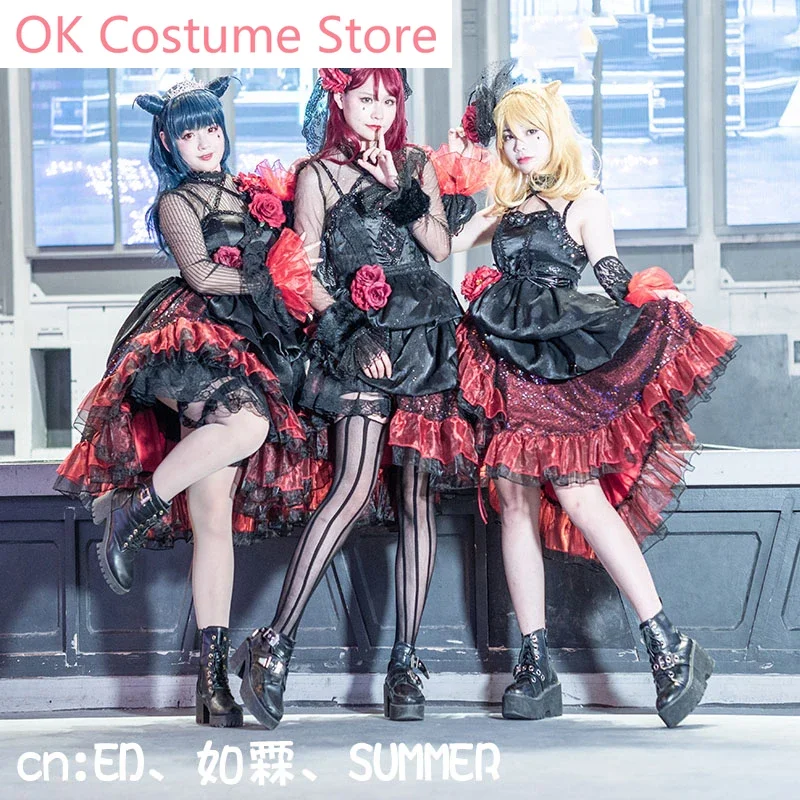 Anime! Lieblich! Einheit Live-Abenteuer Konzert gk Teufel Kuss Yoshiko Mari Riko Kleid Uniformen Cosplay Kostüm Frauen