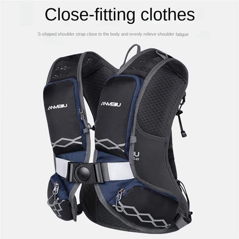 B72A ANMEILU Worek na wodę może pomieścić worek na wodę o pojemności 5 l, odpowiedni do jazdy na rowerze, terenów wierzchnich, biegania, pieszych wędrówek, maratonów bez worka na wodę